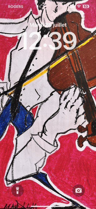 Aperçu iPhone du fond d’écran Le violoniste